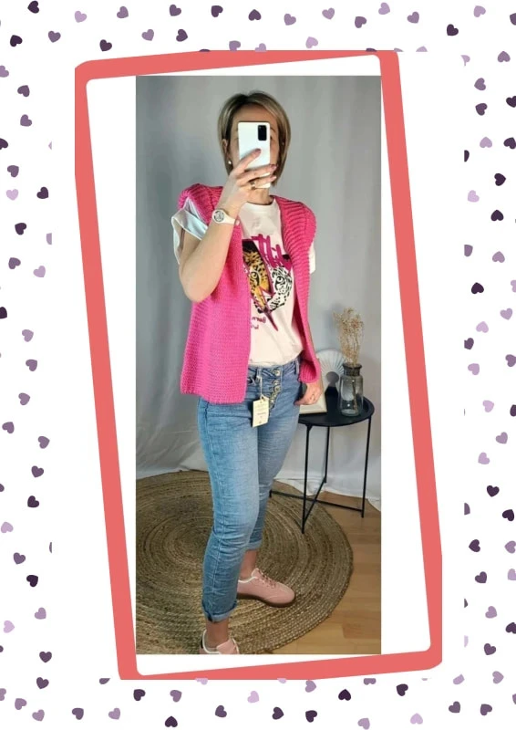 T-shirt 🐅 Wild - Taille Unique - Neuf - Rose Fuchsia
